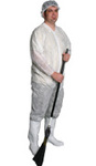Disposable White Poly Coverall