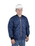 Insulated Jacket w/ National Beef Logo, 420 Denier Nylon, Navy, L, Heavy Duty Brass Zipper, 10 Per Case