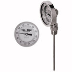 Pocket Stem Dial Thermometer, +20 to +240 °F, 3 in, 4 in, 304 Stainless Steel
