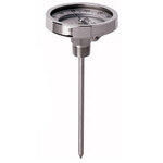 Pocket Stem Dial Thermometer, +200 to +1000 °F, 5 in, 2-1/2 in, 304 Stainless Steel
