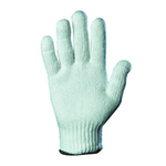 10" White String Knit Gloves, Large