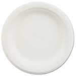 Chinet HUH21225 Round Recycled Fiber Disposable Plate, 6"