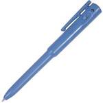 Metal Detectable Retractable Pen, Blue Body, Black Ink