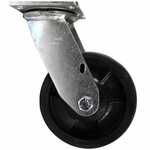 Swivel Plate Caster, 700 lbs, 8 in, Polyolefin with Delrin Bearing, White