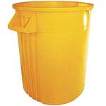 Gator® 7744-16-616 YLW USDA CON 44 Gal Round "USDA CONDEMNED" Container, Yellow
