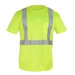 Ironwwear 1850-L Class 2 Short Sleeve Lime Safety Shirt M-4XL