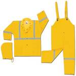 MCR Luminator 2403R 3-Piece Rain Suit, PVC / Polyester, Yellow