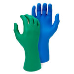 Green Nitrile Gloves 8 Mil Embossed Fish Scale Majestic 3352AG