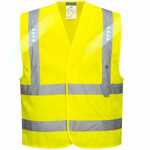 Portwest L470Y Vega LED Hi-Vis Yellow Mesh Safety Vest