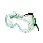 Advantage, Safety Goggle, Polycarbonate, Clear, Anti-Fog, PVC, Framed, Green