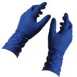 SureCare SC80 Blue Textured Latex Disposable Gloves, 13 mil Powder-Free