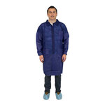 Safety Zone DLBL Blue Polypropylene Lab Coat