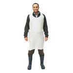 Poly Disposable Aprons 1.5 mil White 46 x 28"