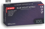 Textured 3 Mil Blue Violet Disposable Nitrile Gloves M-SAFE® 3272