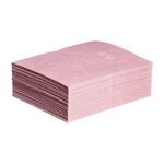 Pigalog®, HazMat Mat Pad, Polypropylene, 28.16 oz, Pink, 20 in, 15 in, Acids|Bases|Unknowns, 50 Pads per Bag