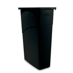 Slim Jim® RCP354060BK Vented Commercial Trash Can Black 23 Gal