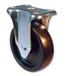Rigid Plate Caster, 250 lbs, 4 in, Polyurethane with Delrin Bearing / Polyolefin Core, Black