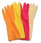 ISA PVLR 12 Red 12" Diamond Grip Latex Gloves 20 Mil