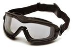 Pyramex V2G Plus Safety Goggles Clear Anti-Fog Dual Lens Black Strap