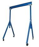 Vestil Steel Adjustable Height Gantry Crane with Glass Filled Nylon Casters 15 Ft. x 16 Ft. 4000 Lb. Capacity Blue
