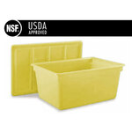 Food Box, Polyethylene, Yellow, 11 gal, 9 in, 26 in, 18 in, USDA Approved