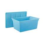 Food Box, Polyethylene, Blue, 11 gal, 9 in, 26 in, 18 in, USDA Approved