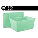 Food Box, Polyethylene, Green, 11 gal, 9 in, 26 in, 18 in, USDA Approved