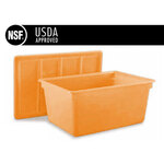 Food Box Lid, 1 in, Polyethylene, 26-1/2 in, Orange, 18-1/2 in, P326 Series Food Box, USDA Approved