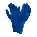 Ansell 62-401 VersaTouch Chemical-Resistant Latex Gloves, Blue