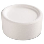 Disposable Plate, Round, Heavy-Duty Paper, White, 9 in, Coated