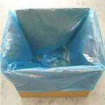 Disposable Polybag Box and Lug Liner, Blue 22" x 15" x 20"