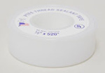 Utility Tape, Teflon, White, 1/2 in, 520 in, UL Listed