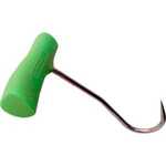 Left-Hand Offset Boning Hook w/ Green Plastic Handle, 7"