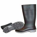 PVC Black and Gray Plain Toe Waterproof Work Boots 16