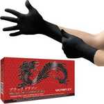 Ansell BD-100L Microflex Black Dragon Latex Gloves, Large
