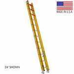 Bauer 310 Series Fiberglass Extension Ladder, 300 lb. Cap, 24'