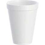 12 Oz Dart Foam Cups 12J12 Disposable White Hot and Cold Cups