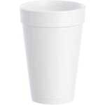 Dart DCC16J16 Disposable White Cold and Hot Foam Cups, 16 oz