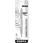 Zebra F-701 All Metal Ball Point Retractable Pen Black Ink Fine Point