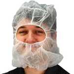 Impact M2302W Safety Zone Polylite Balaclava Style Beard and Hair Cover