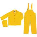 MCR Safety 2003 3-Piece Waterproof Yellow Rain Suit