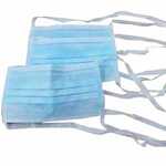 Medline NON27600 Blue Pleated Surgical Face Mask with Ties