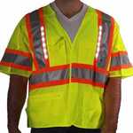 Nite Beam RV-GO1W Hi Vis LED Safety Vest, Class 3, Yellow