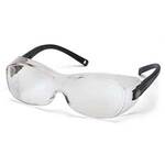 Pyramex S3510SJ OTS Safety Glasses, Clear Lens, Clack Temples