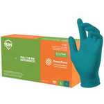 SW Safety N20036 Powerform Disposable Textured Nitrile Gloves, Teal