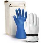 Salisbury GK0011BL Lineman Glove Kit Leather w/ Bag, Class 00, 11"