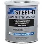 STEEL-IT 1002Q Polyurethane Topcoat, Steel Gray, 6 1-qt Cans per Case